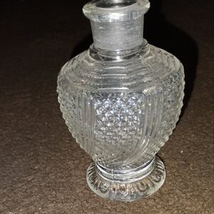 VINTAGE ADAM GLASS/  CRYSTAL EMPTY PERFUME BOTTLE,  MADE IN  ITALY!